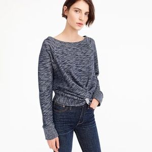 J. Crew Twist Front Cropped Sweatshirt